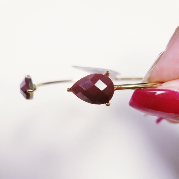 Burgundy Cuff Bracelet - Picture 2 of 2